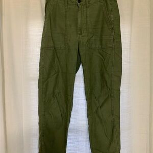 Madewell Women's Cargo Pants in Olive Green